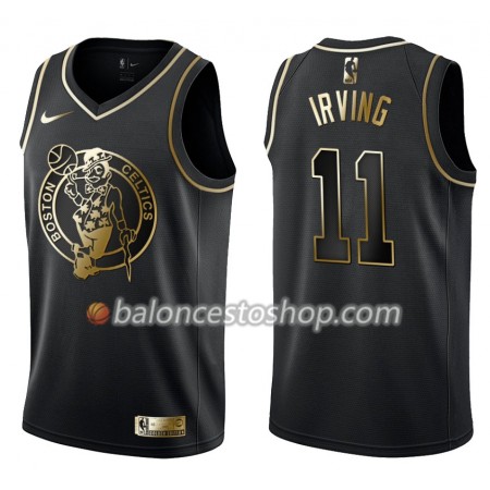 Camiseta Hombre NBA Boston Celtics Kyrie Irving 11 Nike Negro Golden Edition Swingman